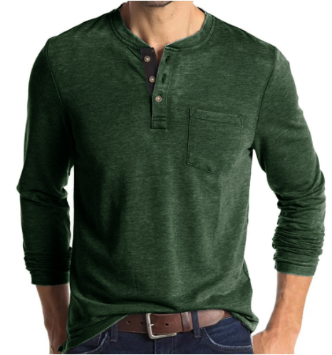 Men's Long Sleeve Fashion Round Neck T-Shirt-8