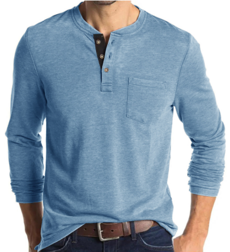 Men's Long Sleeve Fashion Round Neck T-Shirt-9