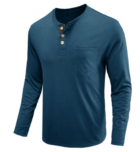 Men's Long Sleeve Fashion Round Neck T-Shirt-12