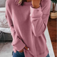 Ladies Autumn And Winter Top Loose Solid Color Long Sleeve T-shirt-4