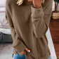 Ladies Autumn And Winter Top Loose Solid Color Long Sleeve T-shirt-5