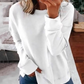 Ladies Autumn And Winter Top Loose Solid Color Long Sleeve T-shirt-6