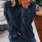 Ladies Autumn And Winter Top Loose Solid Color Long Sleeve T-shirt-11