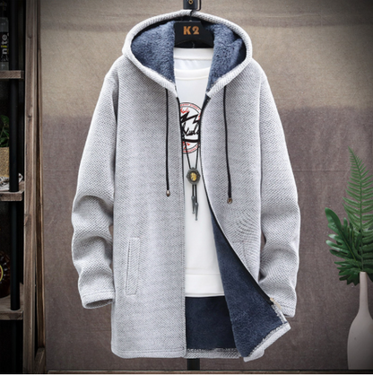 Cozy Hoodie with over length and side pockets-6