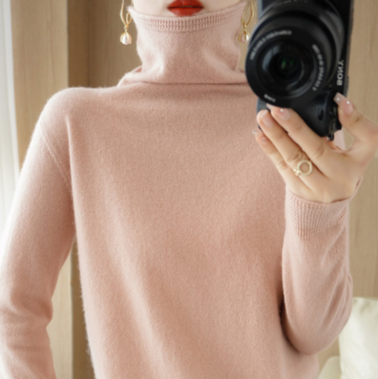 Pullover Slim Knit Sweater Versatile Turtleneck Bottoming Sweater