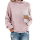Hot Sale - Loose Solid Color Large Size Turtleneck Sweater-3