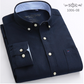 Men's Oxford Plaid Stripe Button Down Collar Shirt-4