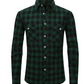 Men's Plaid Flannel Lapel Long Sleeve Shirt-10