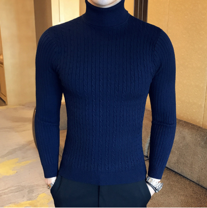 Men's Turtleneck Slim Casual Pullover Sweater