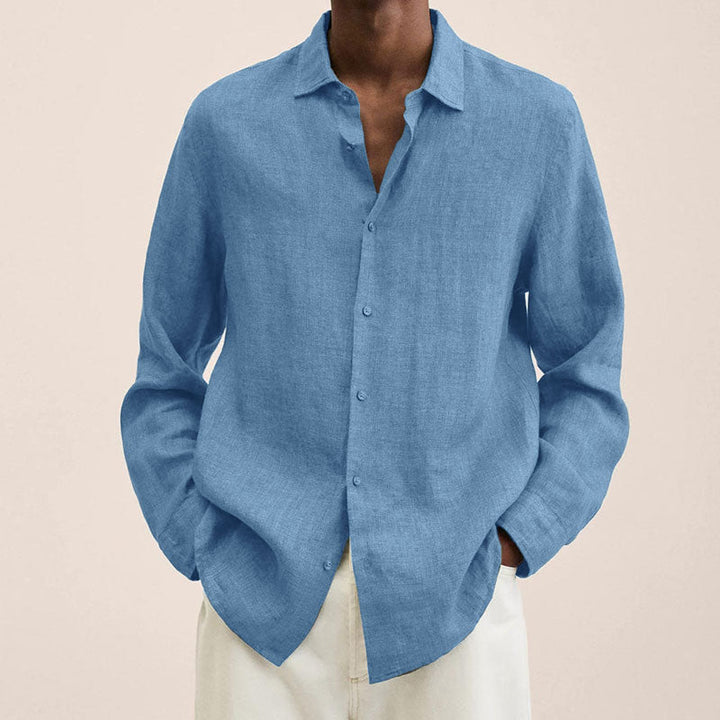 2022 Men's Linen Long Sleeve Shirt-6