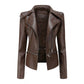 🔥Promoção do último dia 50% de desconto🔥Zipper Soft Leather Jacket