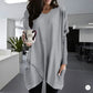 Comfortable Solid Color Loose Casual Long Sleeve T-Shirt-17