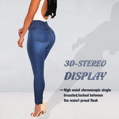 Women Stretch Jeans Slim Fit Pencil Pants-1