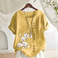 Floral Cotton Linen Shirt-3