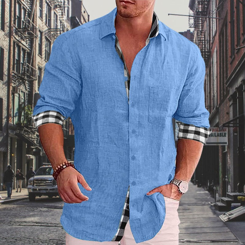 2022 Summer Gentleman Paneled Casual Buttons Pocket Blouse