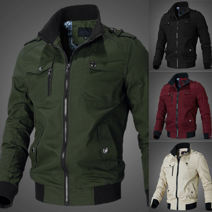 Men's Fashion Casual Military Windbreaker Jacket Cotton Coat