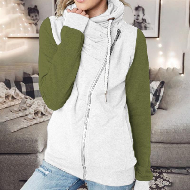 🔥Get 50% Off Today 🔥Casual Stitch High-necked Zipper Hoodie