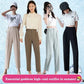 High Waist Ice Silk Slim-fit Suit Pants-1