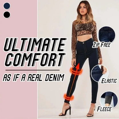 Comprar 2 envío gratisThermal Fleece Denim Jeggings