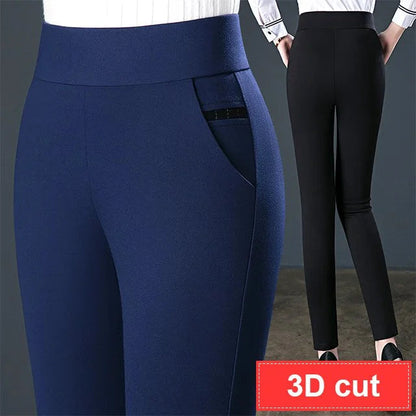 2022 kış sıcak satışYüksek elastik kırpılmış pantolon