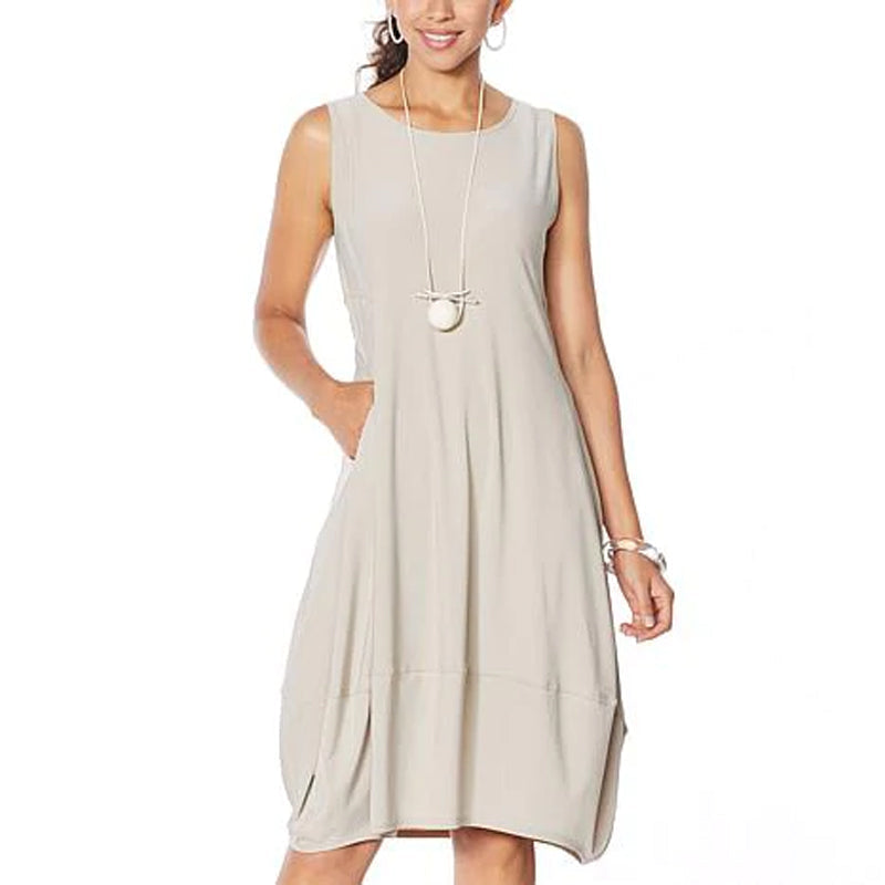 Matte Jersey Sleeveless Dress-5