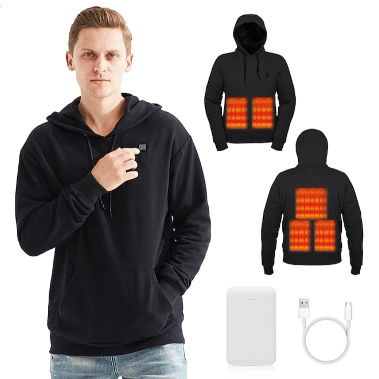 Cadeau idéal-Sweat à capuche chauffant USB