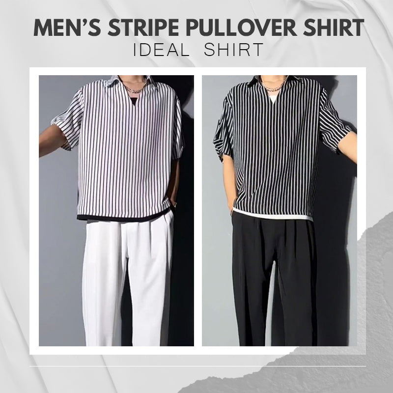 Men’s Stripe Pullover Shirt-2