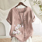 Floral Cotton Linen Shirt-4