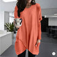 Comfortable Solid Color Loose Casual Long Sleeve T-Shirt-2