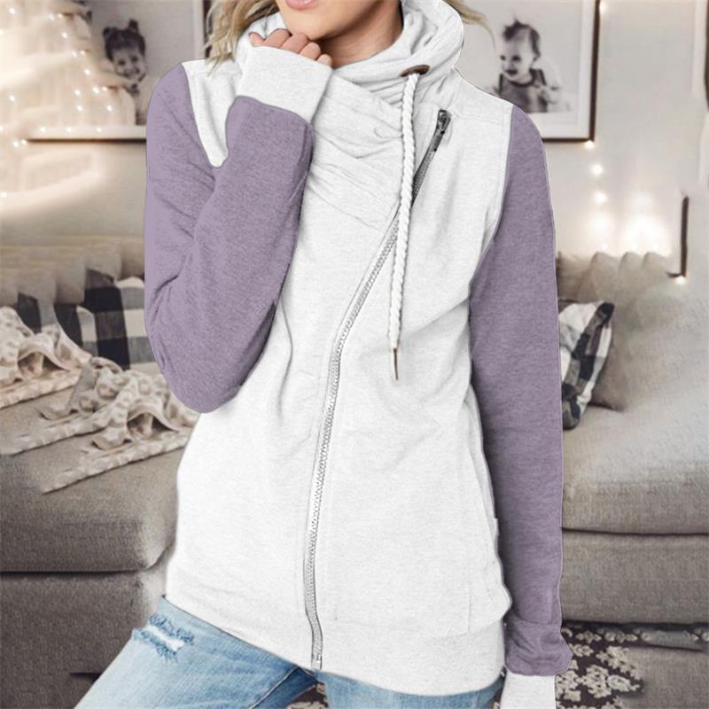 🔥Get 50% Off Today 🔥Casual Stitch High-necked Zipper Hoodie