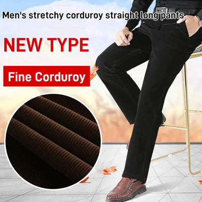 🔥Comprar 2 Frete Grátis Homens🔥Stretchy Corduroy Straight Long Pants (50%OFF)
