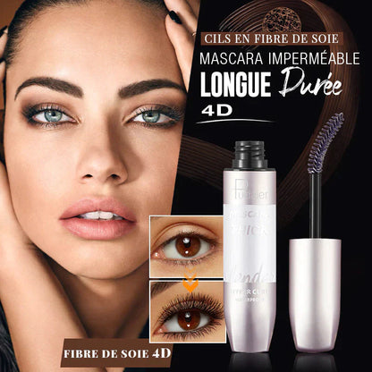 Mascara imperméable longue durée 4D cils en fibre de soie