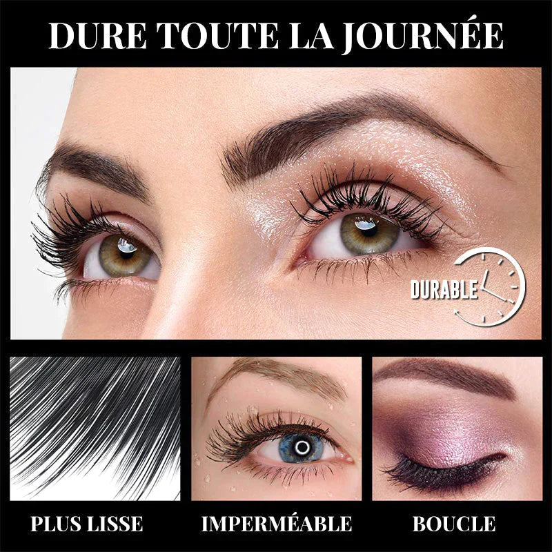 Mascara imperméable longue durée 4D cils en fibre de soie