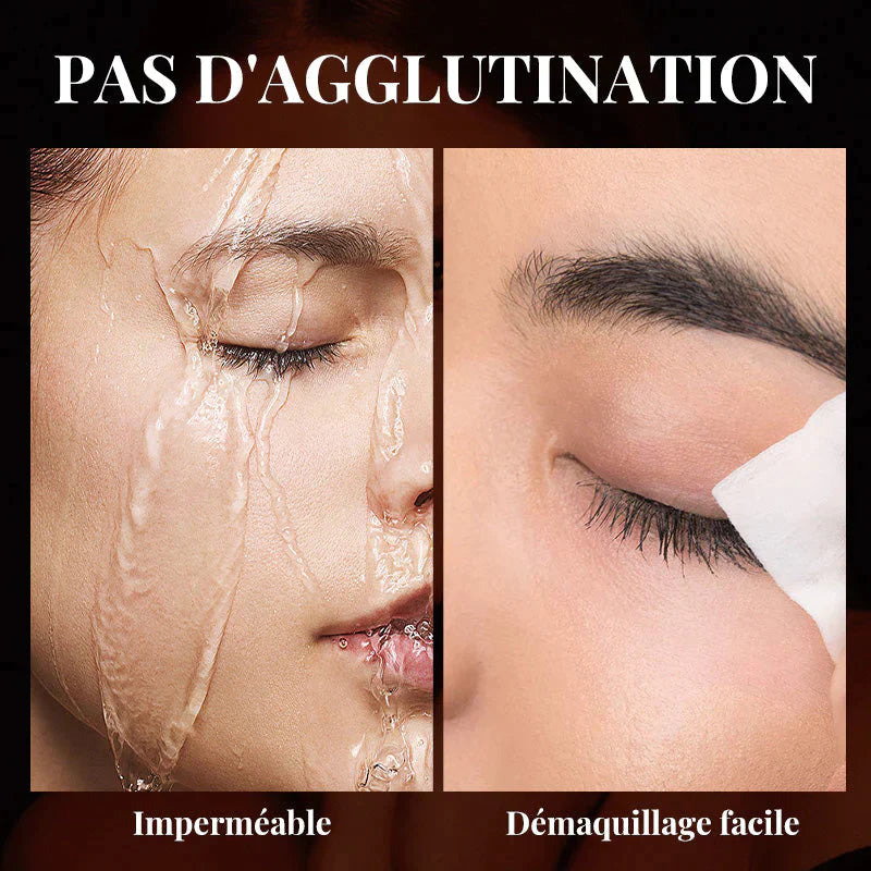 Mascara imperméable longue durée 4D cils en fibre de soie