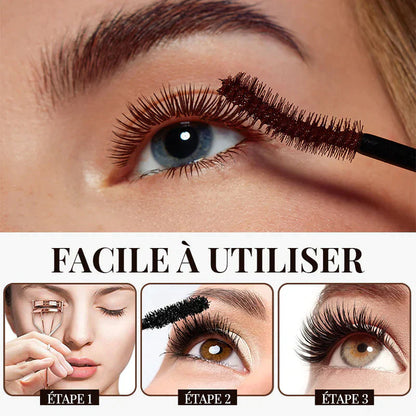 Mascara imperméable longue durée 4D cils en fibre de soie