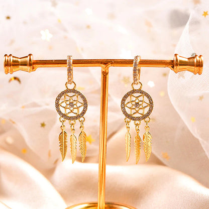 🔥Hot Sale 40% Off🔥Dreamcatcher Crystal Charm Earrings