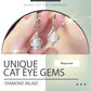 Koop 1 krijg 1 gratis-Glanzende kattenoog oorbellen