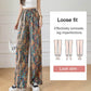 Ice Silk Printed Casual Pants For Women-1