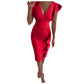 Pitkä farkut mekkoja naisille vapaa kesä hihattoman strapless Naisten paita mekko-punainen