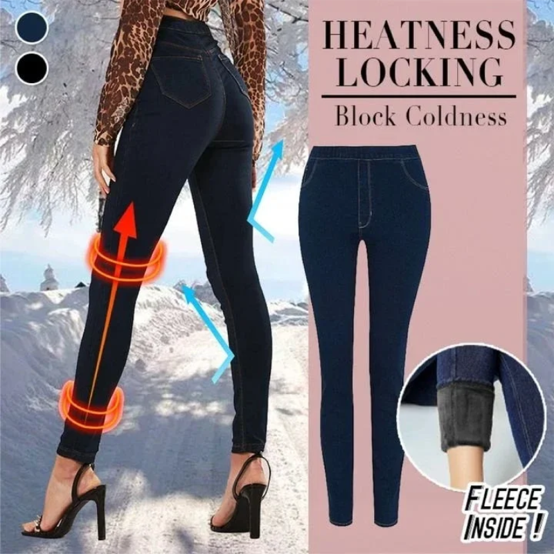 🔥Comprar 2 frete🔥grátis velo térmico denim jeggings