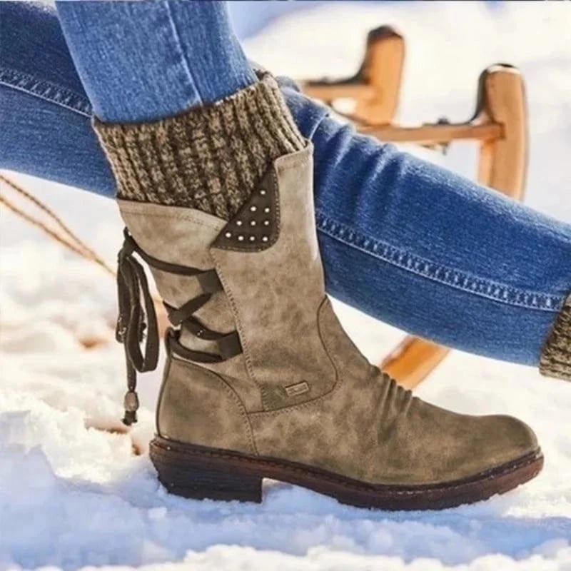 Noël pré-vente 49% OFF - PREMIUM bottes imperméables à glissière mi-mollet