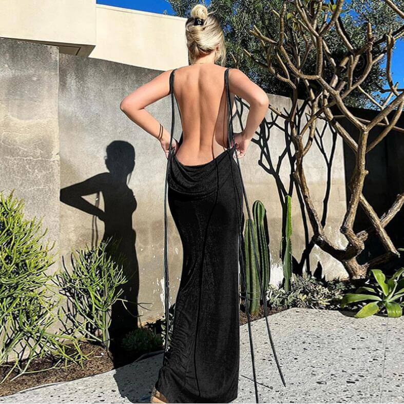 Venta del último día 49%Serenity Backless Maxi Vestido (Comprar 2 envío gratis)