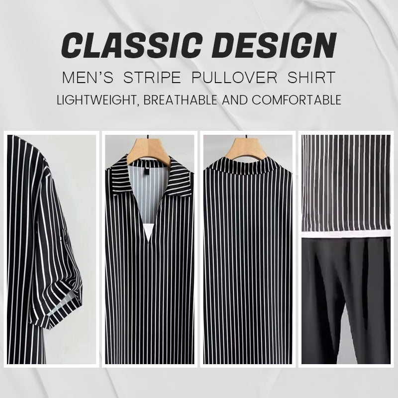 Men’s Stripe Pullover Shirt-4