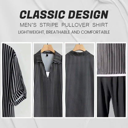 Men’s Stripe Pullover Shirt-4