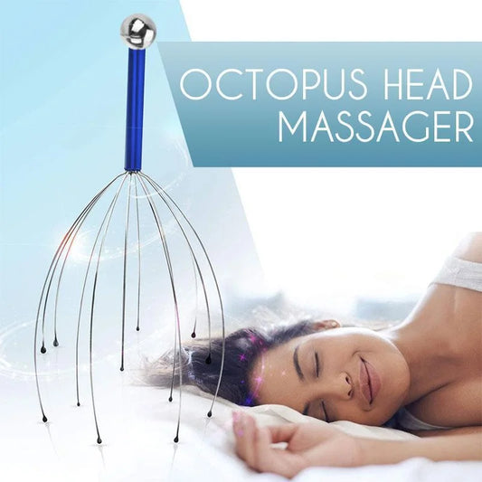 Oktopus-Kopfmassagegerät (zufällige Farbe)