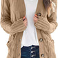 Women's Long Sleeve Cable Knit Sweater Open Front Cardigan Button Down Outerwear-13