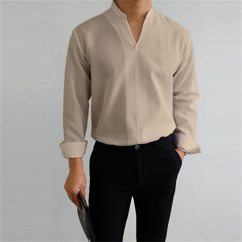 Gentlemans Simple Design Casual Shirt-9