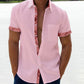 Men's Casual Plaid Collar Button Shirt-3