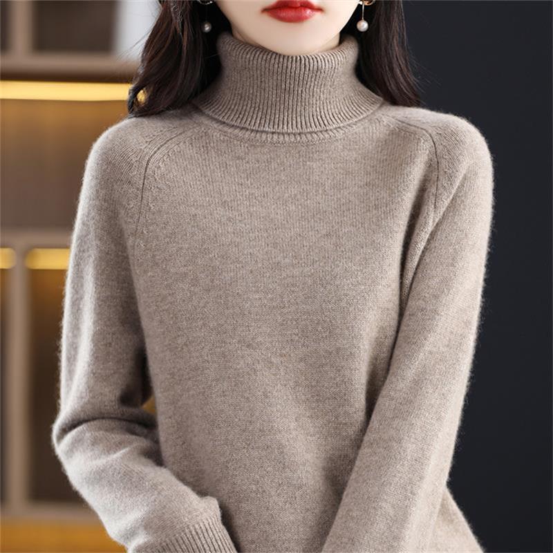 🔥2023 Nova venda quente 50% de desconto🔥feminino High -Neck Knit Wool Sweater (Compre 2 frete grátis)