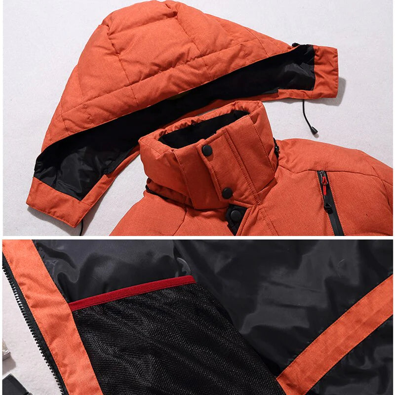 Kerst Hot Sale Gratis VerzendingWitte Duck Down Parka Winter Warm Jacket voor heren